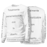 Sudadera cuello redondo 100% fullprint personalizada
