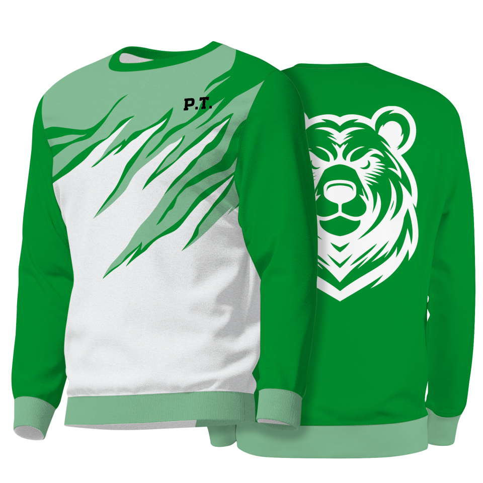 Sudadera cuello redondo 100% fullprint personalizada