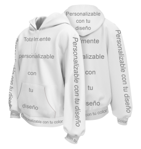 Sudadera con capucha y canguro 100% fullprint personalizada