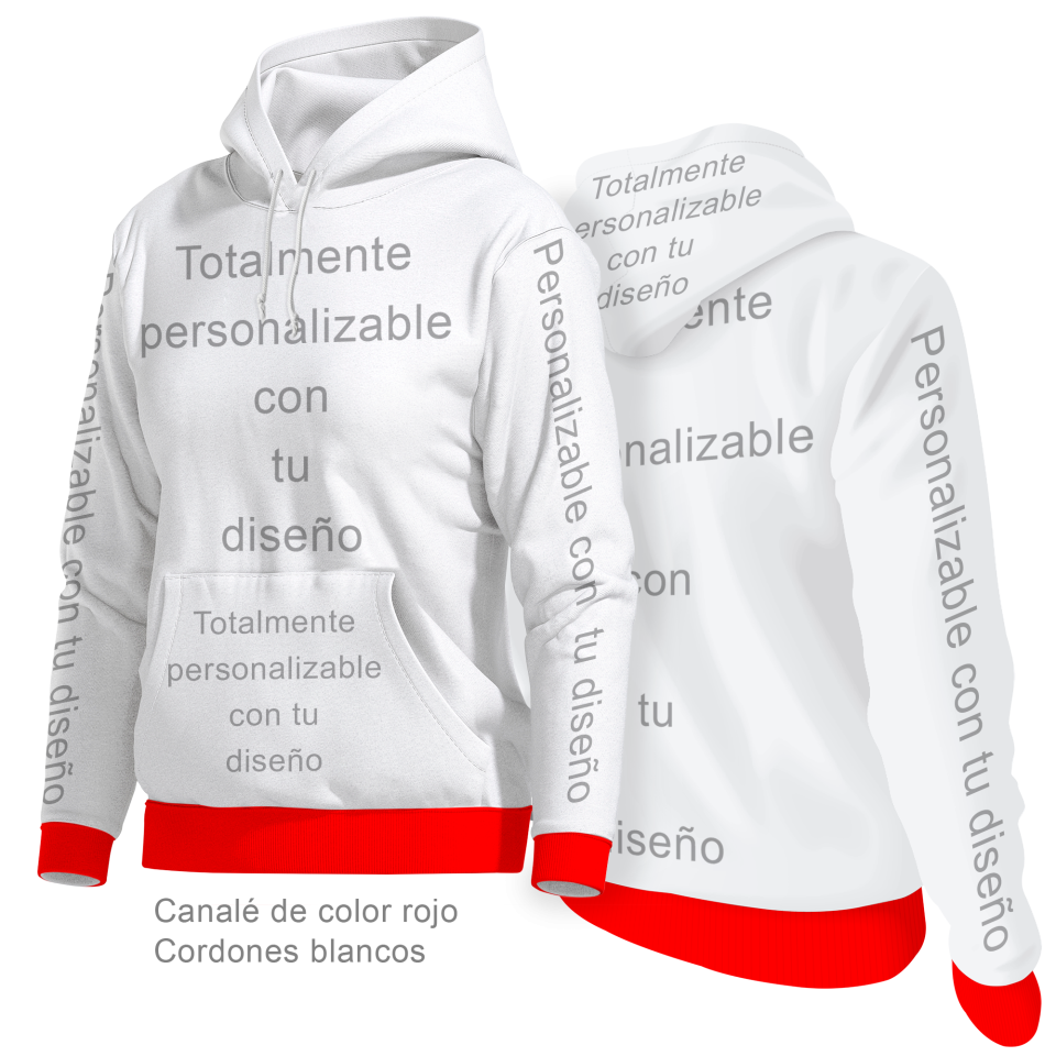 Sudadera con capucha de mujer 100% fullprint personalizada