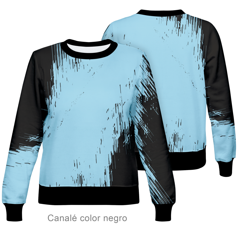 Sudadera cuello redondo de mujer 100% fullprint personalizada