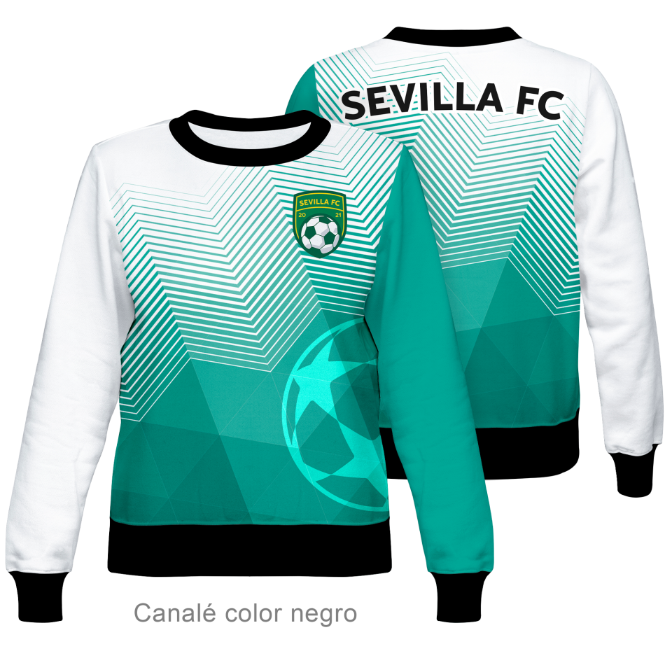 Sudadera cuello redondo de mujer 100% fullprint personalizada