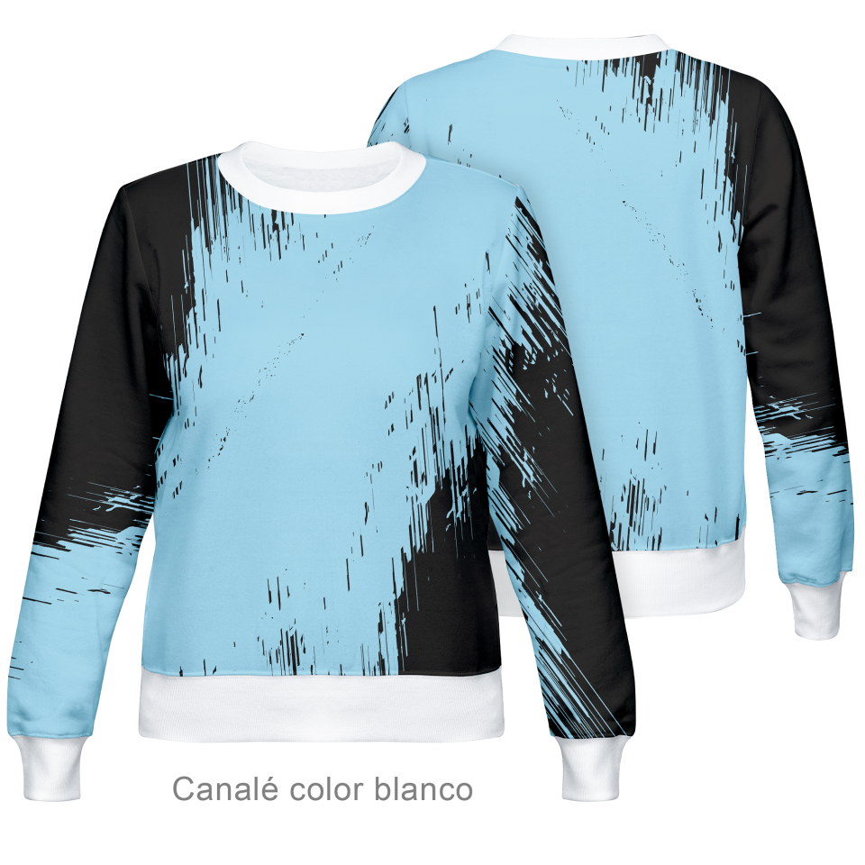 Sudadera cuello redondo de mujer 100% fullprint personalizada