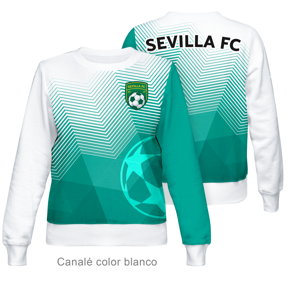 Sudadera cuello redondo de mujer 100% fullprint personalizada