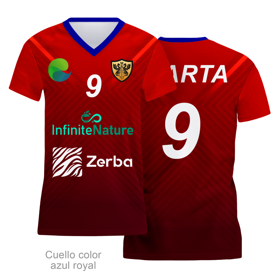 Camiseta multideporte cuello pico de mujer 100% fullprint personalizada