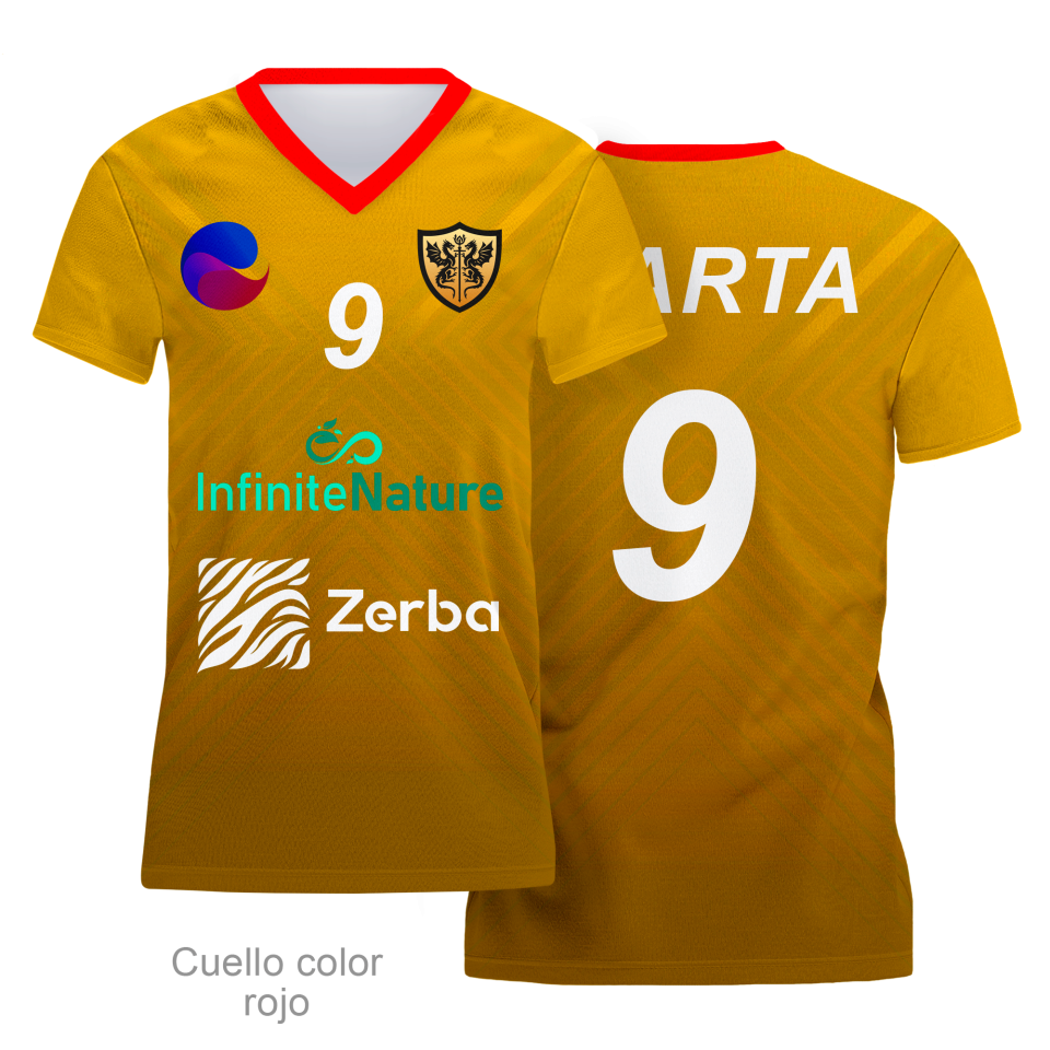 Camiseta multideporte cuello pico de mujer 100% fullprint personalizada