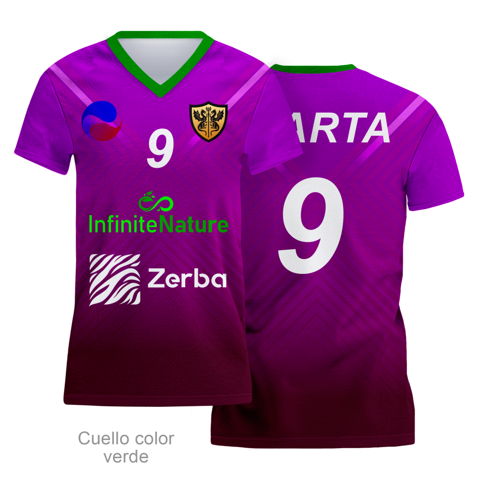 Camiseta multideporte cuello pico de mujer 100% fullprint personalizada