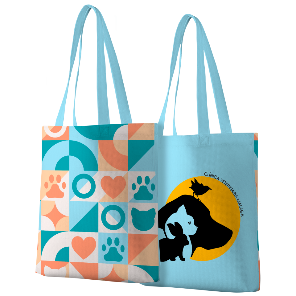 Bolsa tote bag asas largas 100% fullprint personalizada