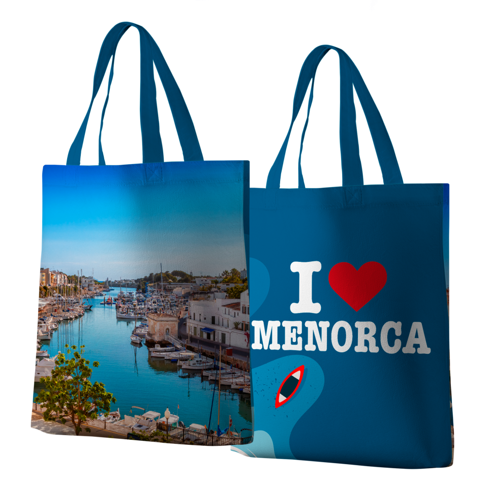 Bolsa tote bag asas cortas 100% fullprint personalizada