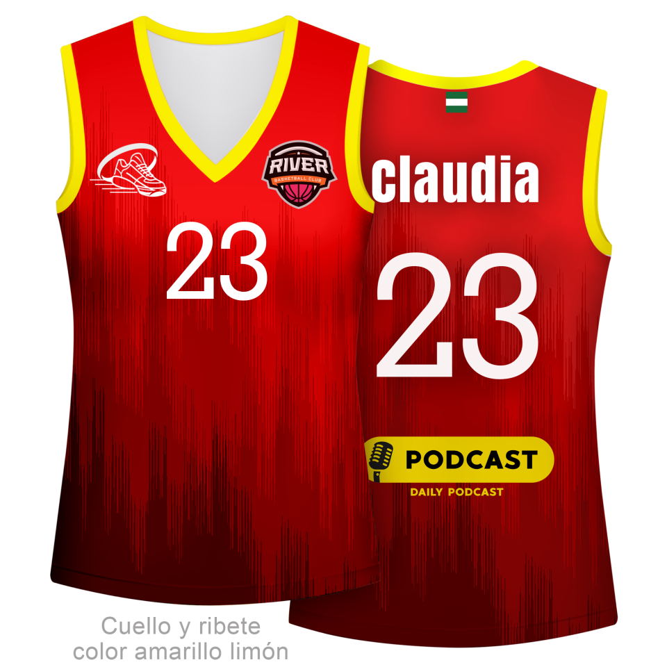 Camiseta baloncesto de mujer 100% fullprint personalizada