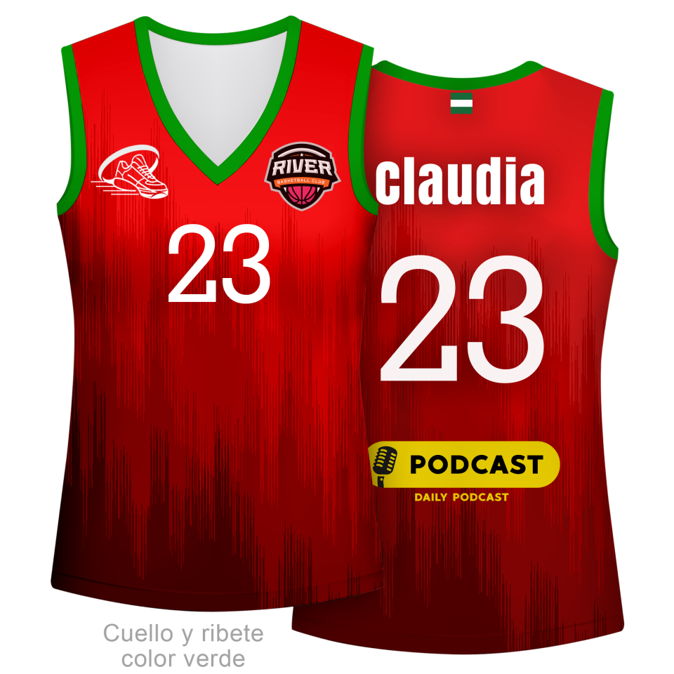 Camiseta baloncesto de mujer 100% fullprint personalizada