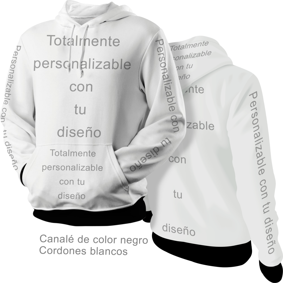 Sudadera con capucha 100% fullprint personalizada