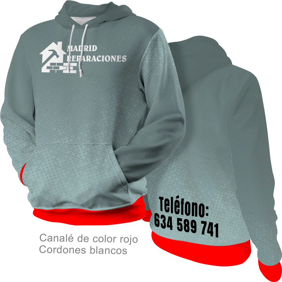 Sudadera con capucha 100% fullprint personalizada