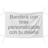Bandera 100x150 cm con tiras personalizada