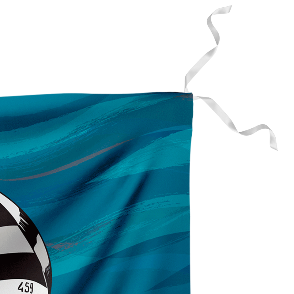 Bandera 100x150 cm con tiras personalizada