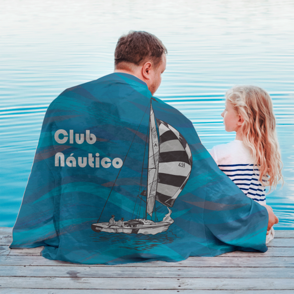 Bandera 100x150 cm con tiras personalizada