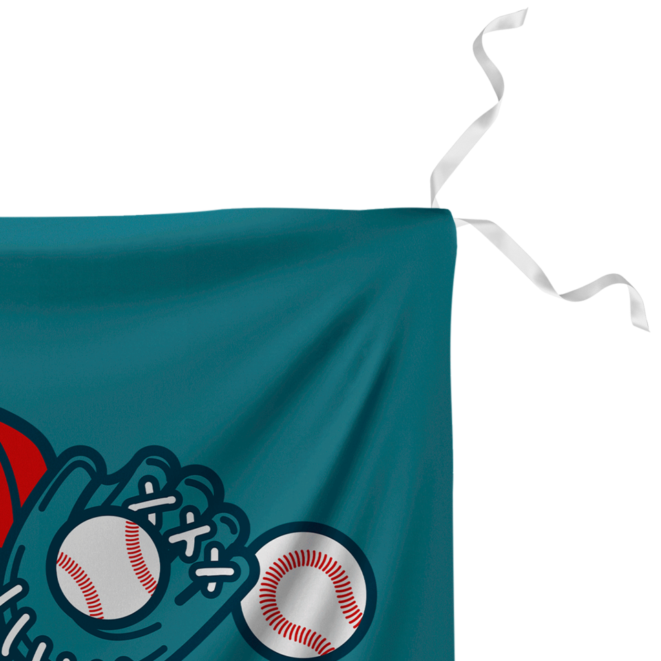 Bandera 115x150 cm con tiras personalizada