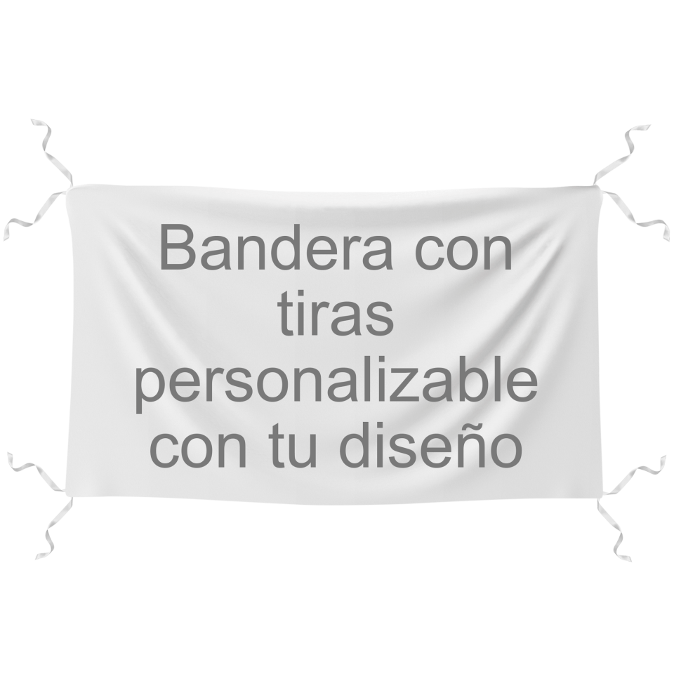 Bandera 70x120 cm con tiras personalizada