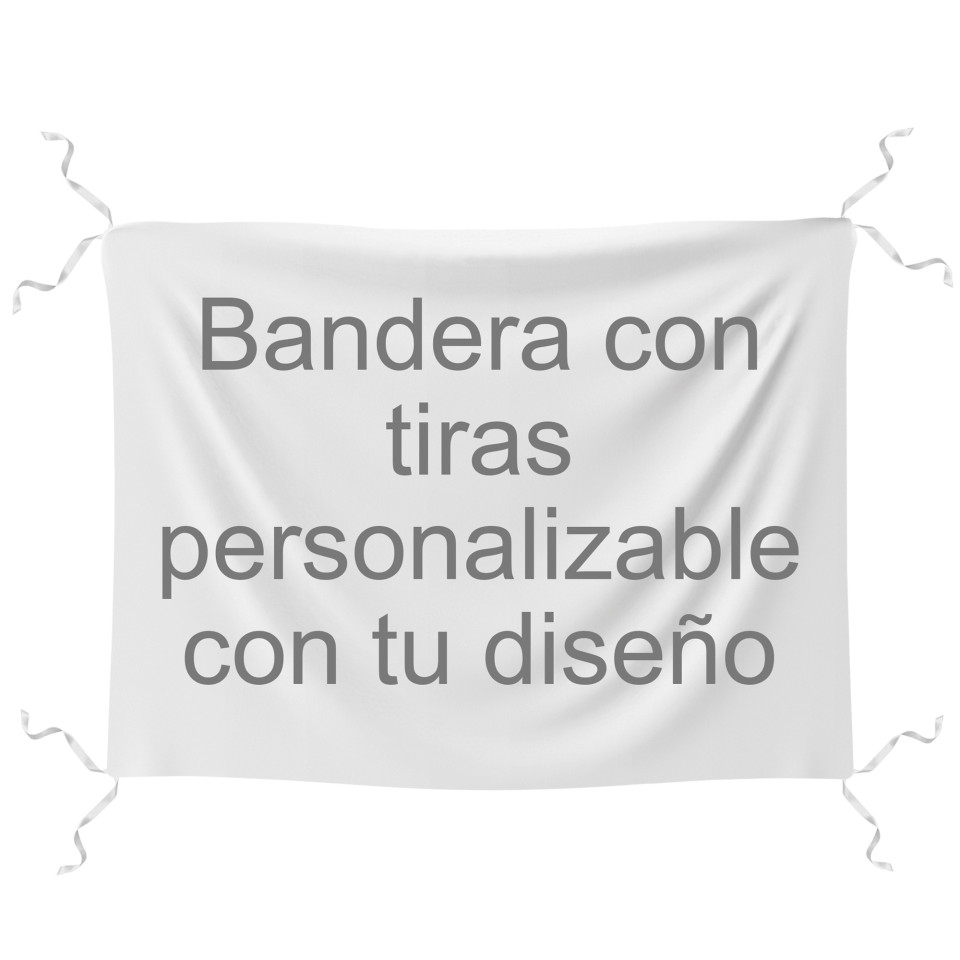 Bandera 75x100 cm con tiras personalizada
