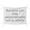 Bandera 75x100 cm con tiras personalizada