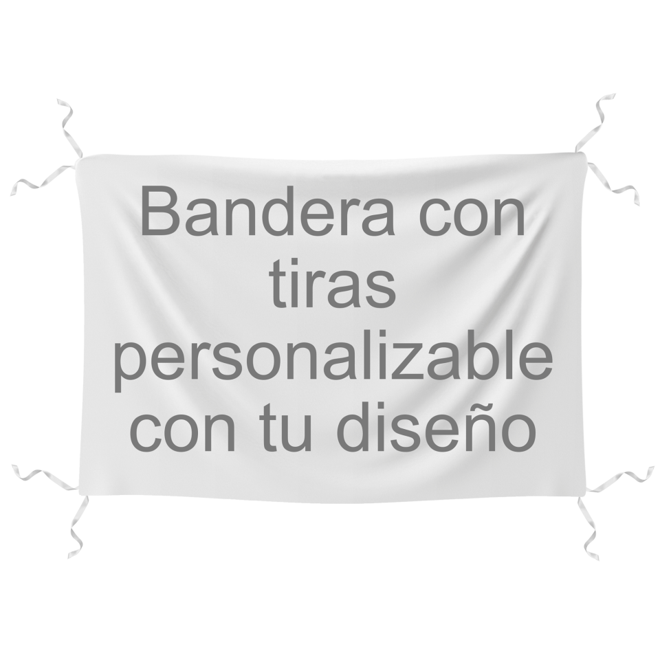 Bandera 50x75 cm con tiras personalizada