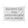 Bandera 50x75 cm con tiras personalizada