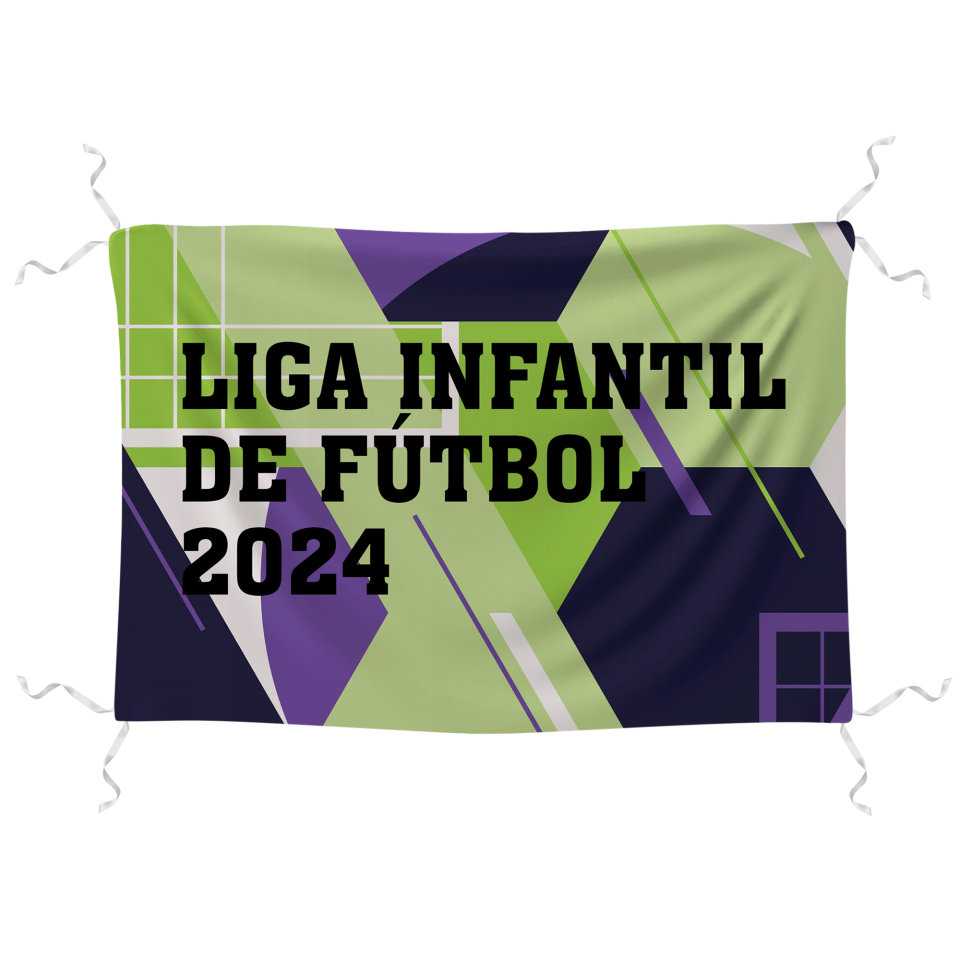 Bandera 50x75 cm con tiras personalizada