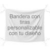 Bandera 100x120 cm con tiras personalizada