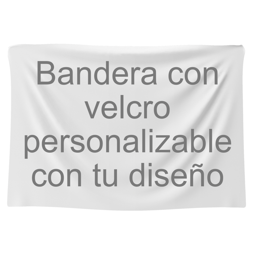Bandera 145x100 cm con velcro personalizada