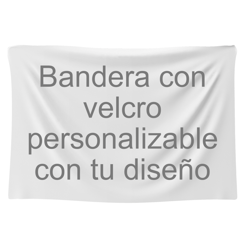 Bandera 100x150 cm con velcro personalizada