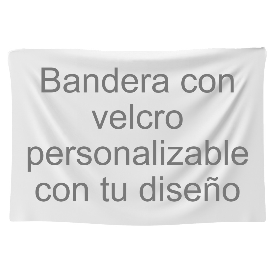 Bandera 50x75 cm con velcro personalizada