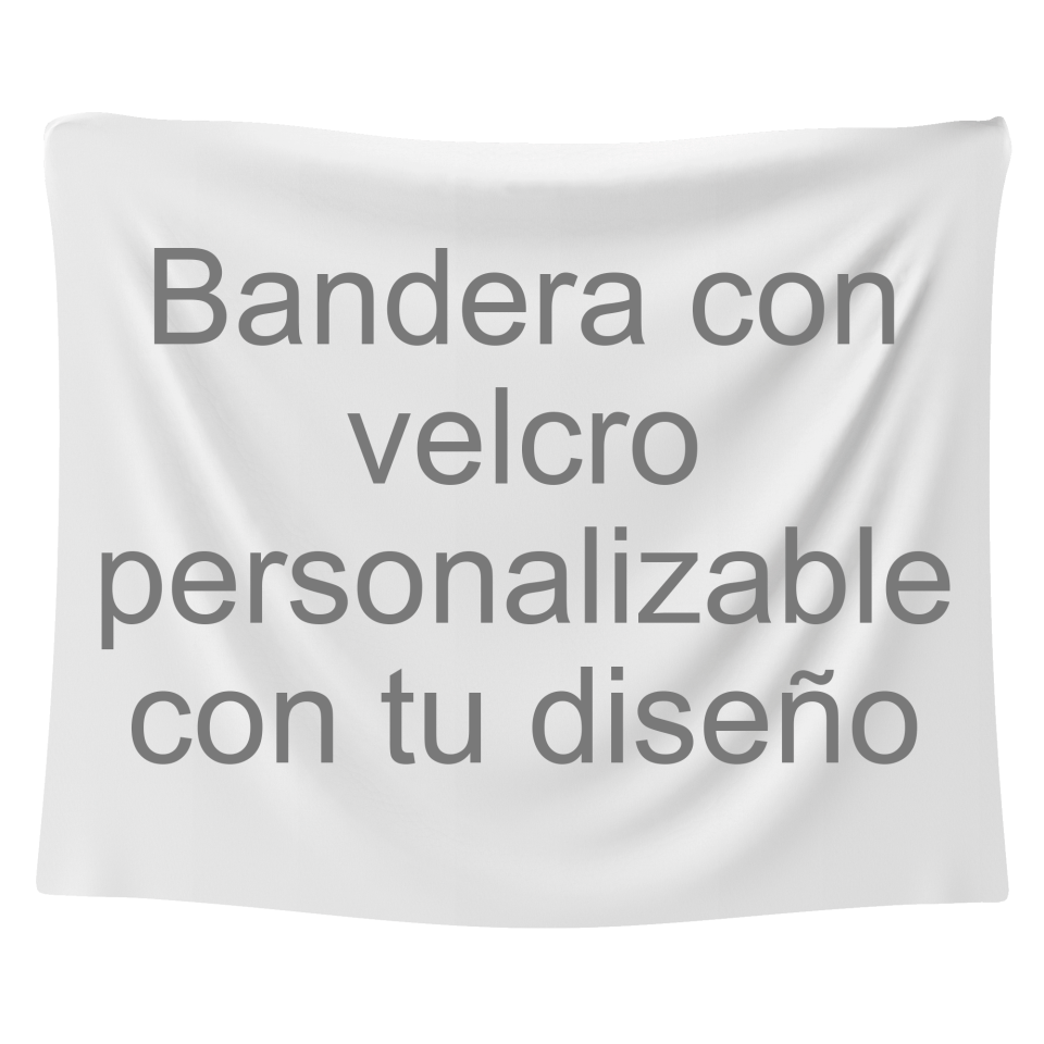 Bandera 100x120 cm con velcro personalizada