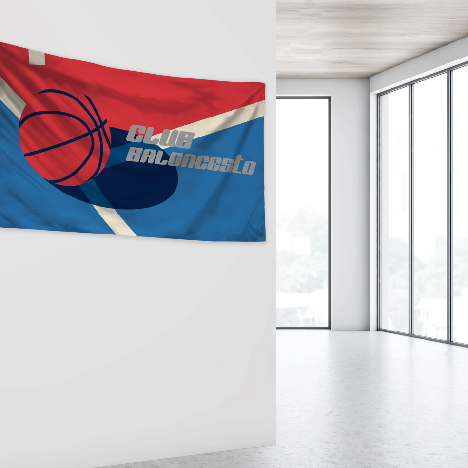 Bandera 100x120 cm con velcro personalizada