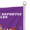 Bandera 115x150 cm con anillas y refuerzo personalizada