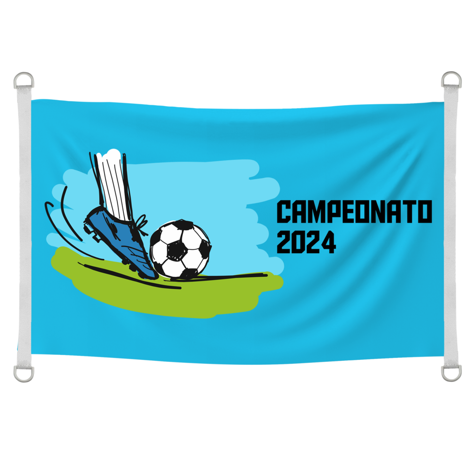 Bandera 120x70 cm con anillas y refuerzo personalizada