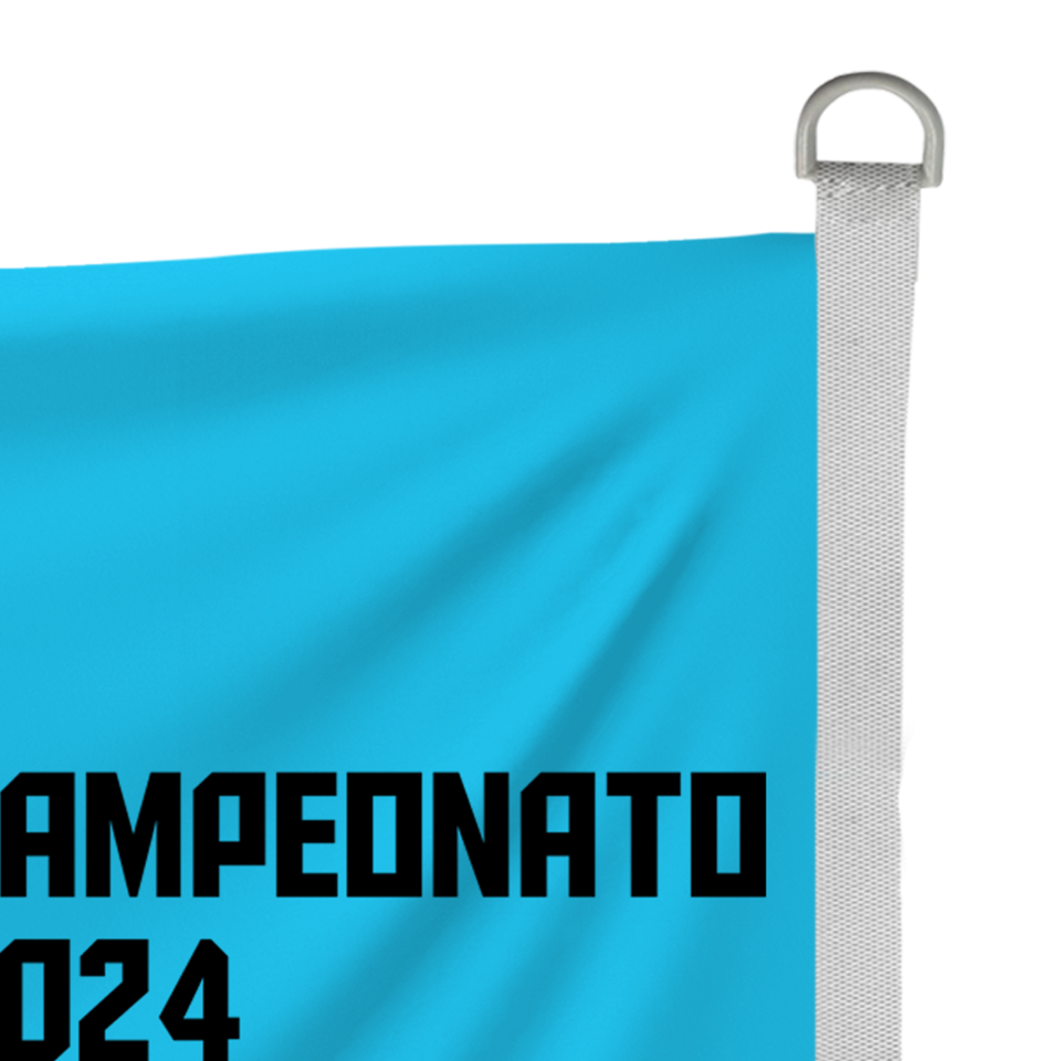 Bandera 120x70 cm con anillas y refuerzo personalizada