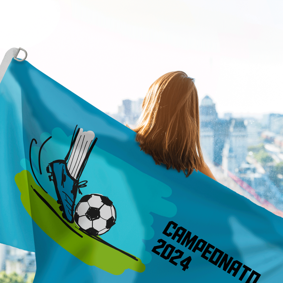 Bandera 120x70 cm con anillas y refuerzo personalizada