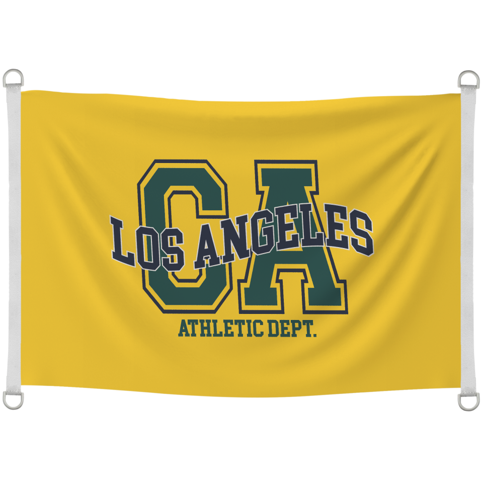 Bandera 90x60 cm con anillas y refuerzo personalizada