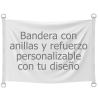 Bandera 150x100 cm con anillas y refuerzo personalizada