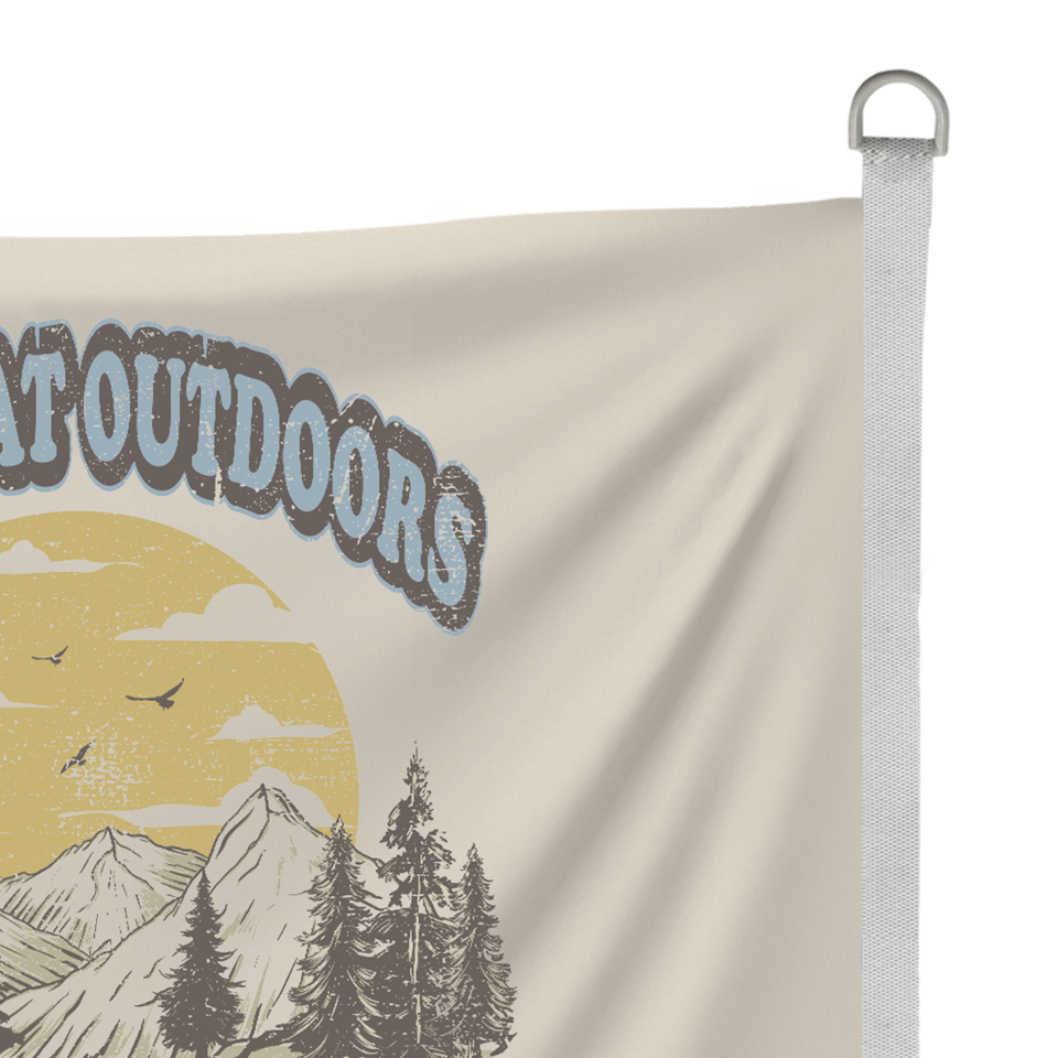 Bandera 100x75 cm con anillas y refuerzo personalizada