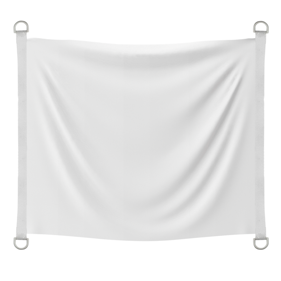 Bandera 120x100 cm con anillas y refuerzos personalizada