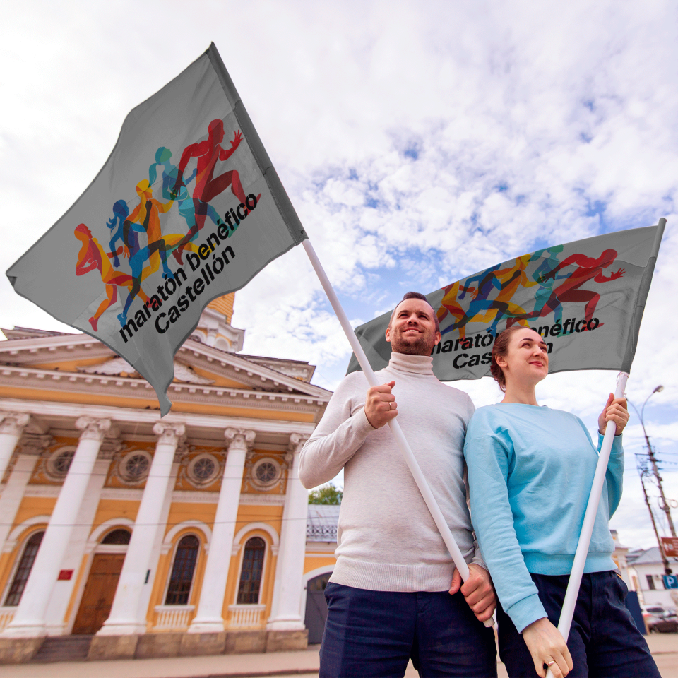 Bandera 145x100 cm para mástil personalizada
