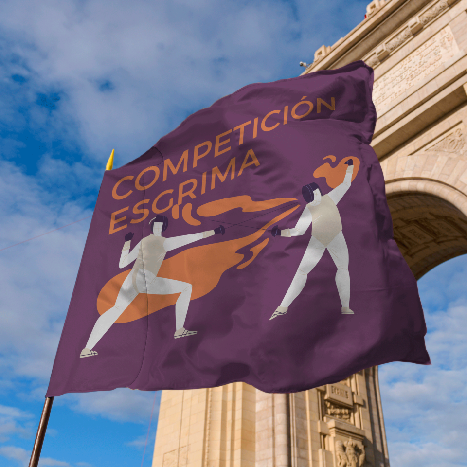 Bandera 100x150 cm para mástil personalizada