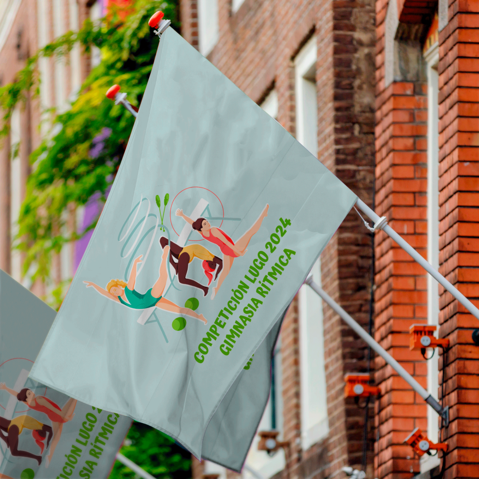 Bandera 75x100 cm para mástil personalizada