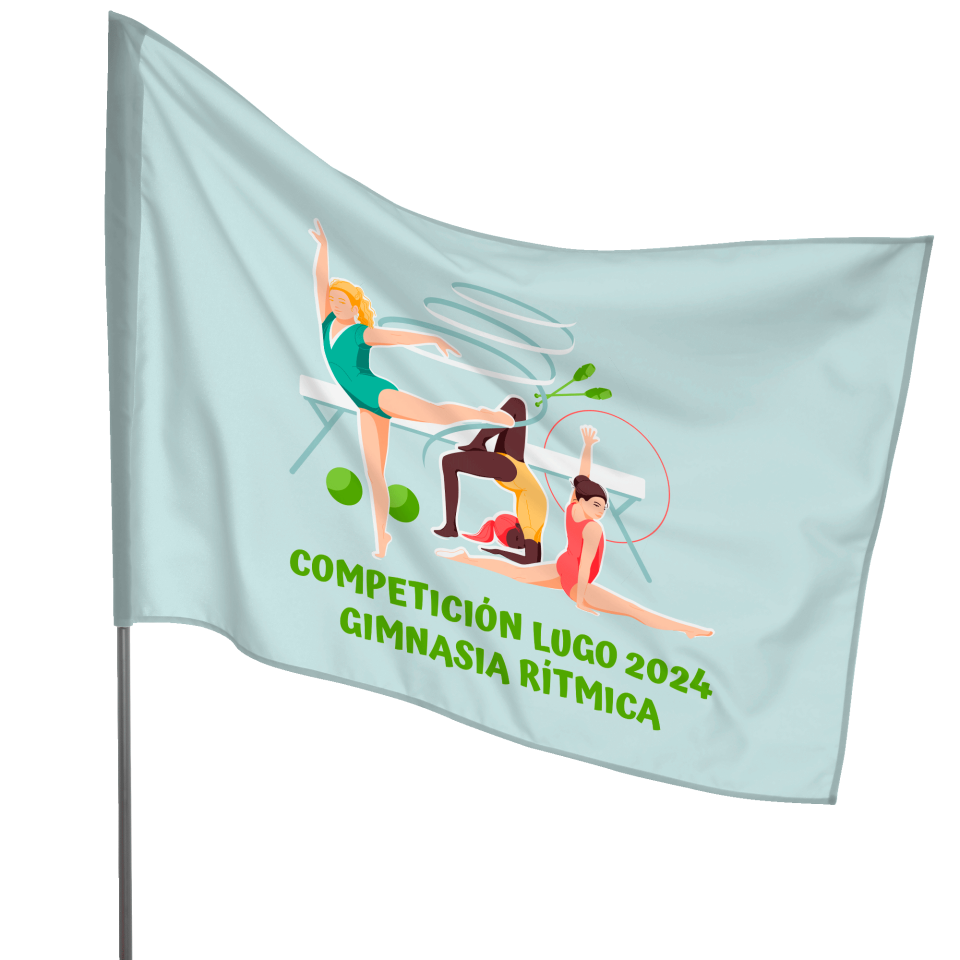 Bandera 75x100 cm para mástil personalizada