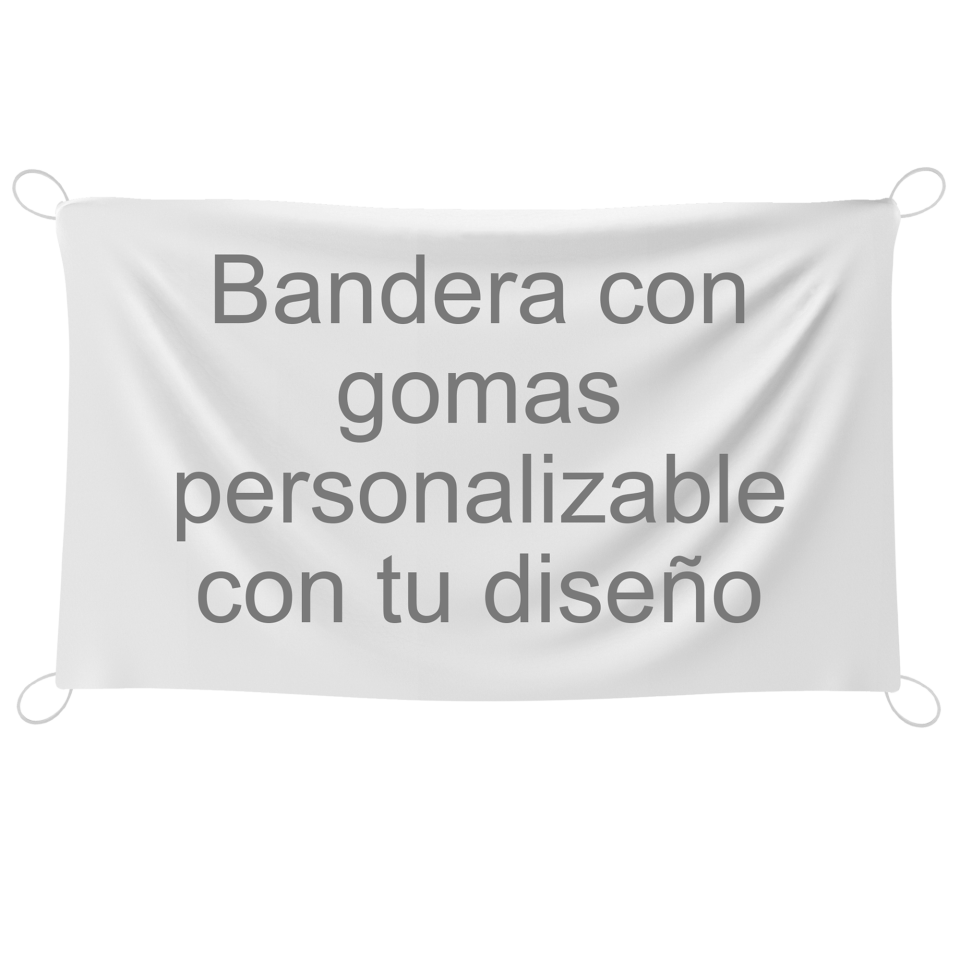 Bandera 70x120 cm con gomas personalizada
