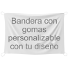 Bandera 100x150 cm con gomas personalizada