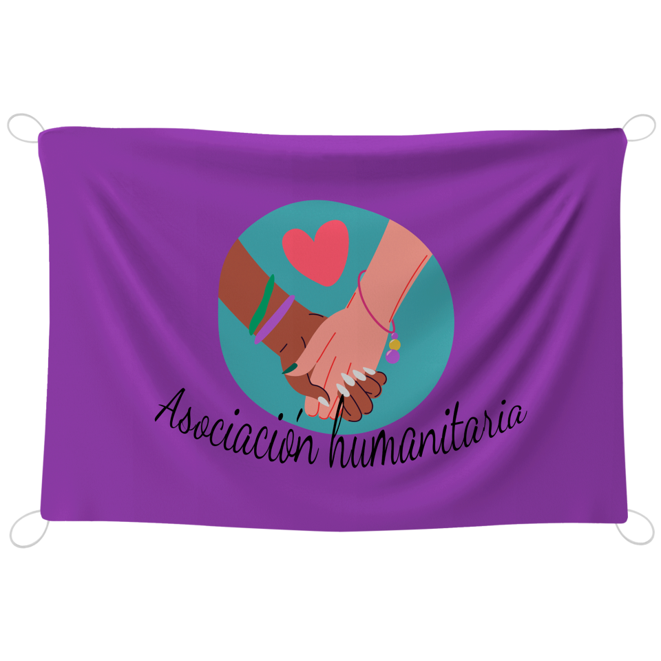 Bandera 100x150 cm con gomas personalizada