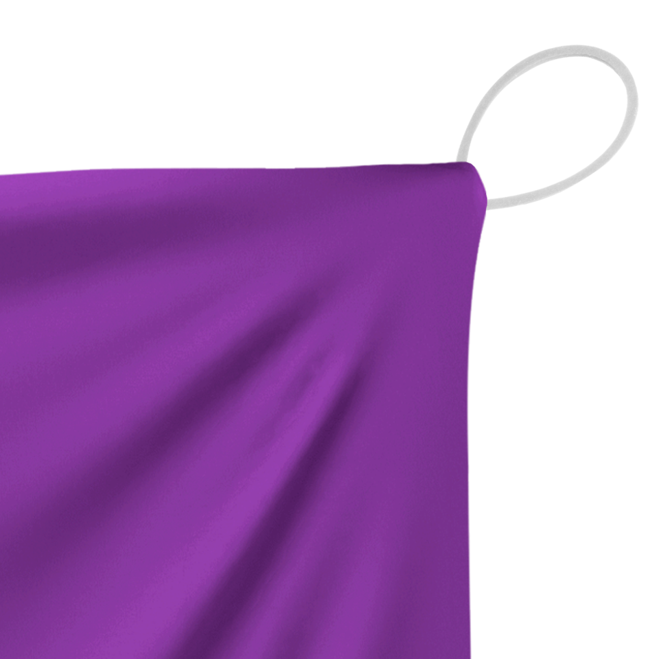 Bandera 100x150 cm con gomas personalizada