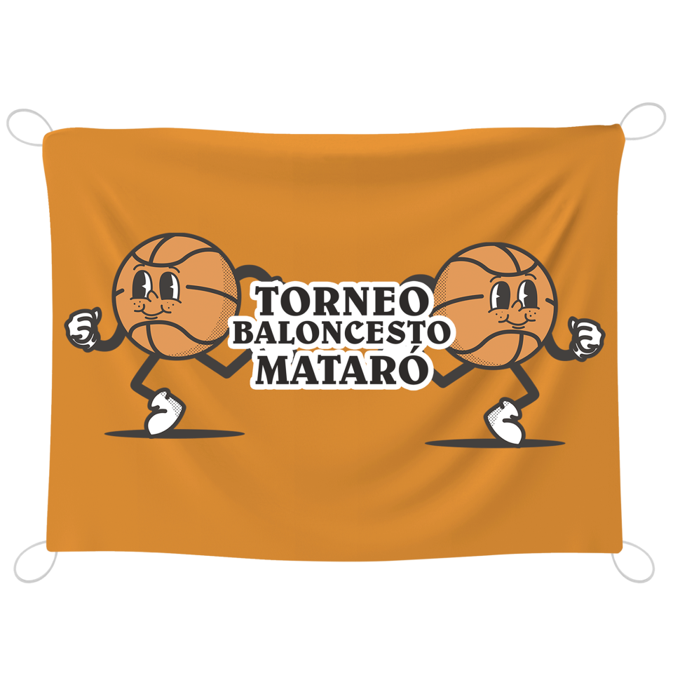 Bandera 75x100 cm con gomas personalizada